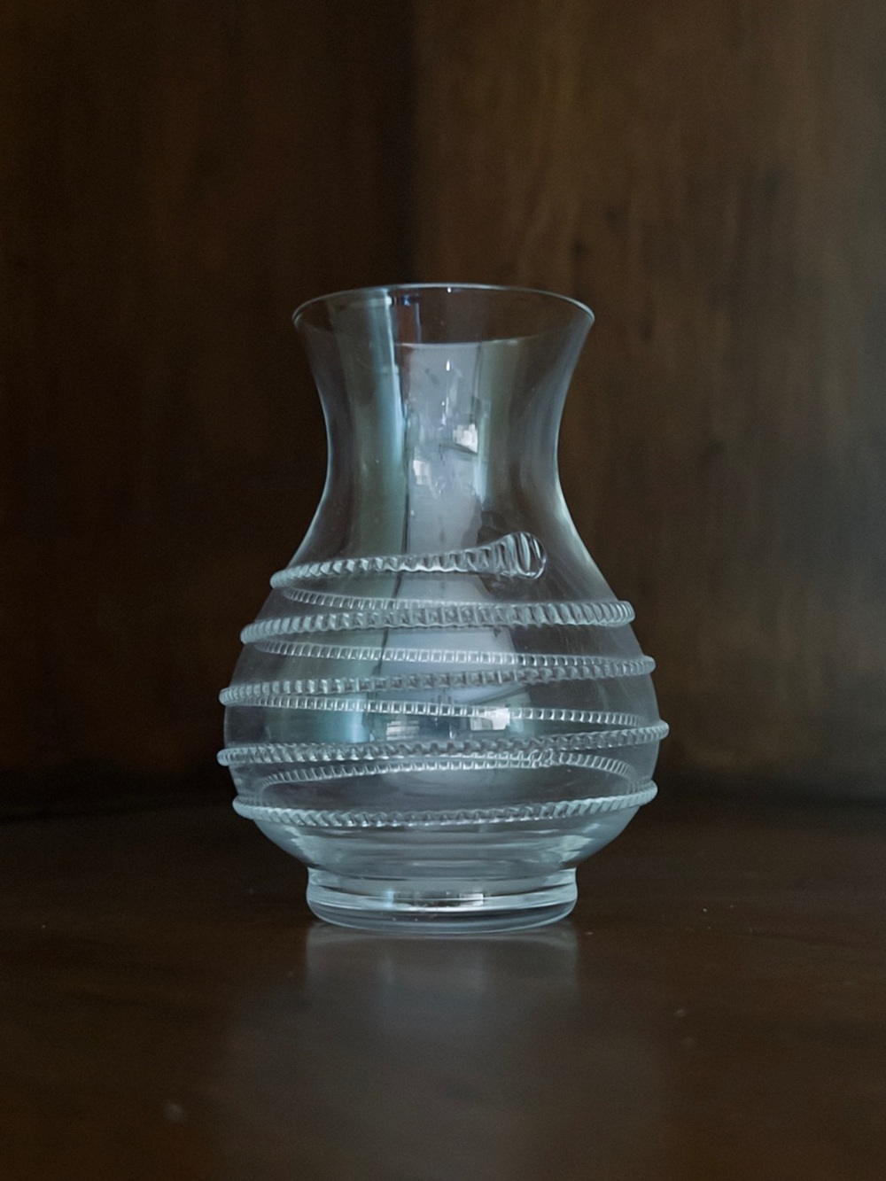 Juliska Glass Vase, Vintage Discontinued 3.5 inch Glass Flower Bud Vase